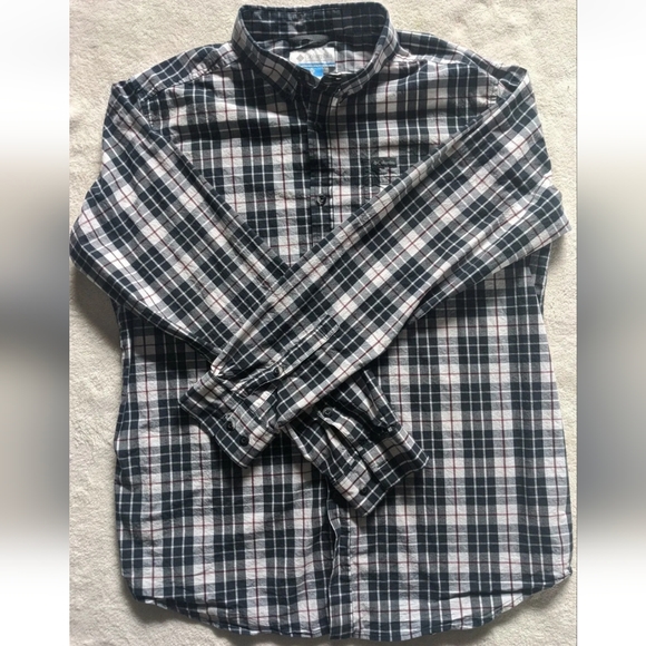 Columbia Men's Shirts Long Sleeve Button Up Plaid Prints Outdoor Size L & LT. - Picture 8 of 12